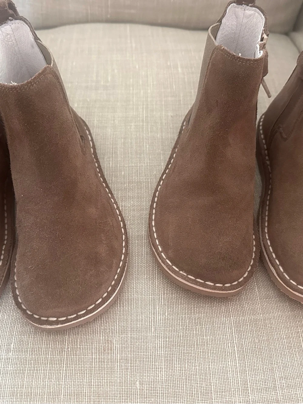 Suede Ankle Boots in Brown